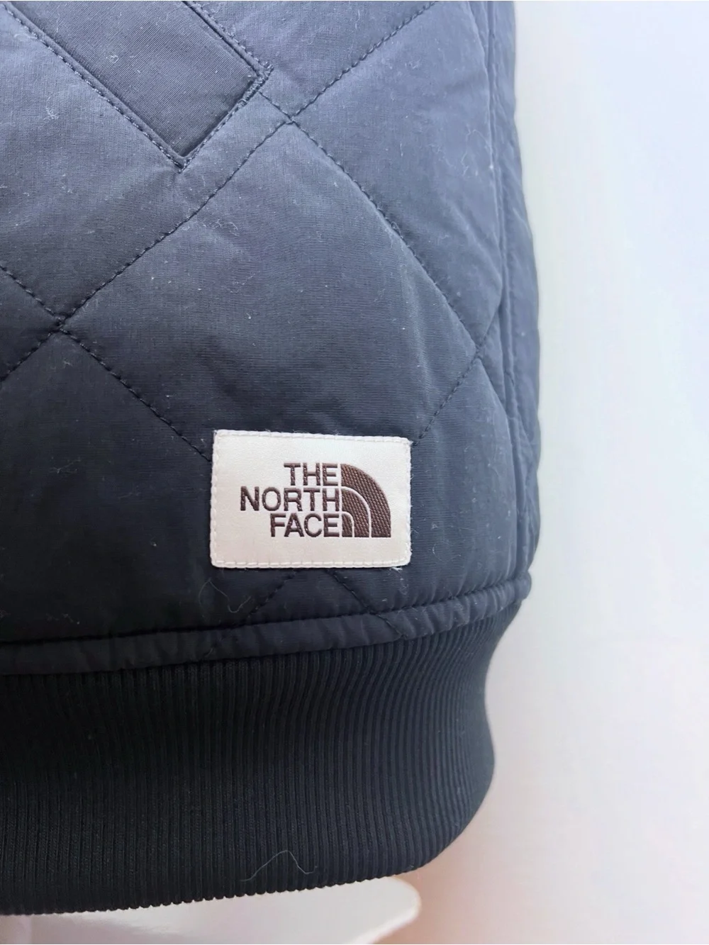 The North Face Men's Quilted Fleece Lined Nylon Black Quilted Zip-Front Vest L